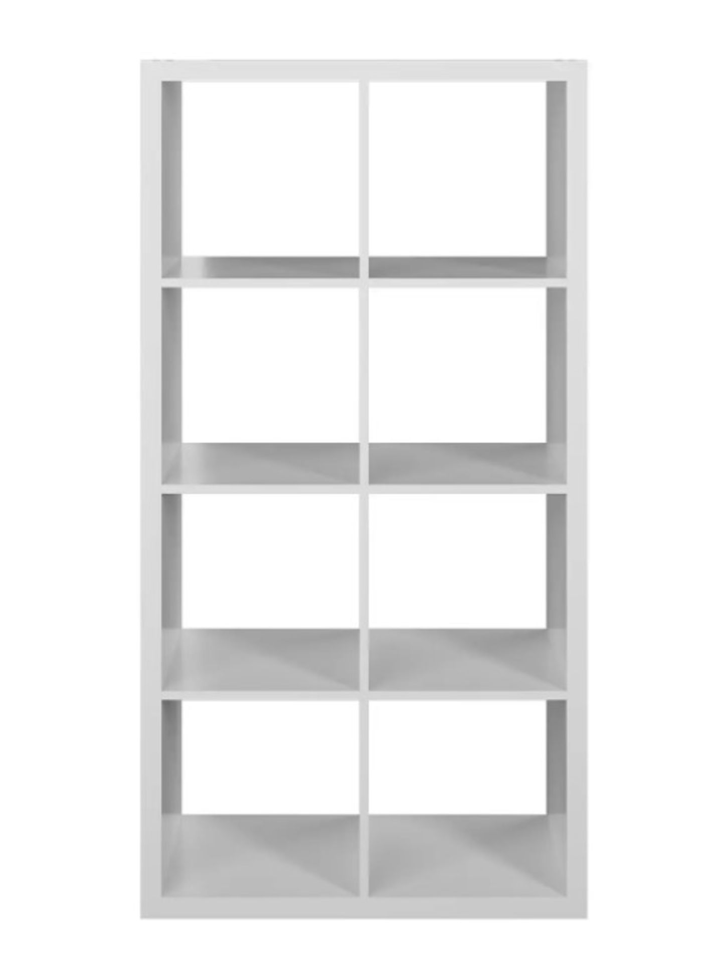 (52/P) RRP £65. Living Elements Clever Cube 2x4 Cube Storage Unit White Matt Finish. (H)146 x (W)...
