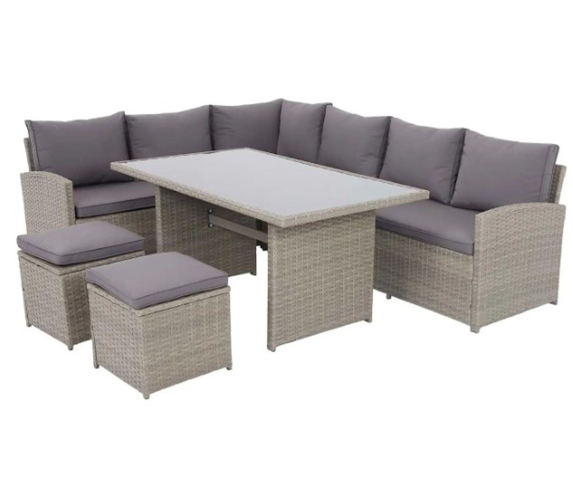 (19/P) RRP £850. Matara Grey Rattan Corner Garden Sofa Set. Ideal For Both Indoor And Outdoor Use... - Image 2 of 8