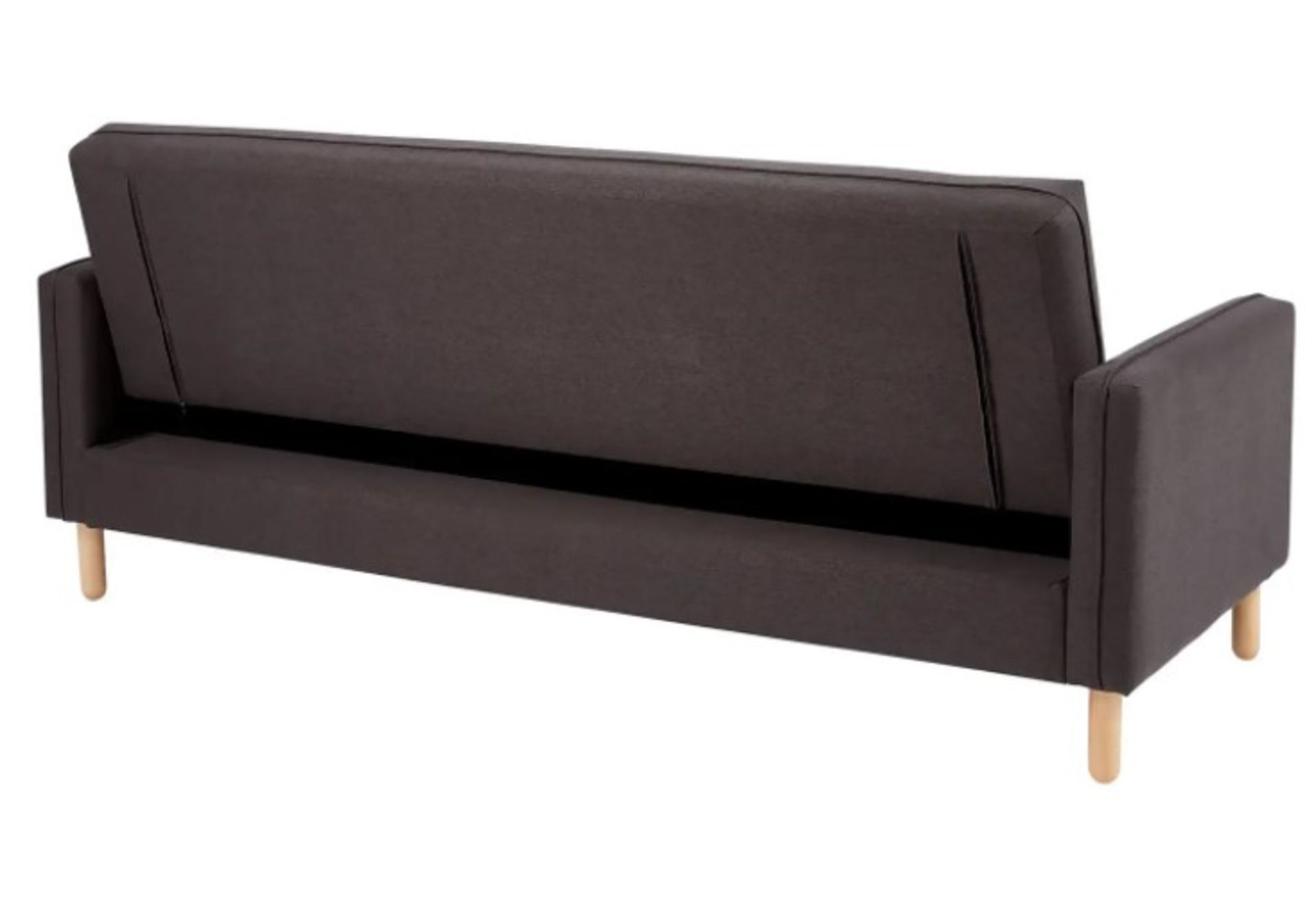 (92/P) RRP £325. Sindy Sofa Bed With Storage Charcoal. Sofa Bed With Ottoman Storage Concealed Be... - Image 4 of 18