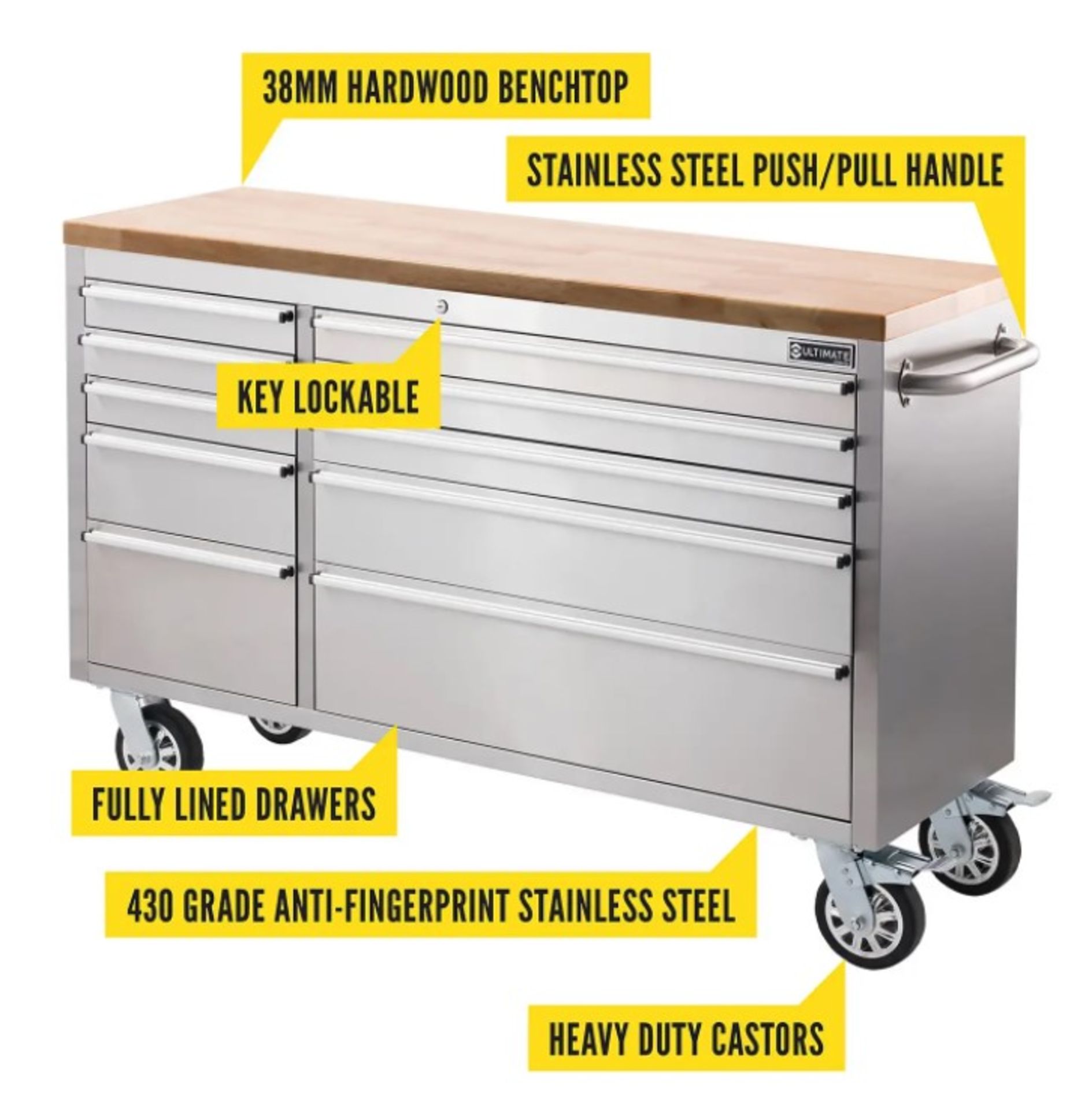 (30/P) RRP £600. Ultimate 56î 10 Drawer Tool Trolley. The Tool Trolley Ultimate Is A Necessity In...