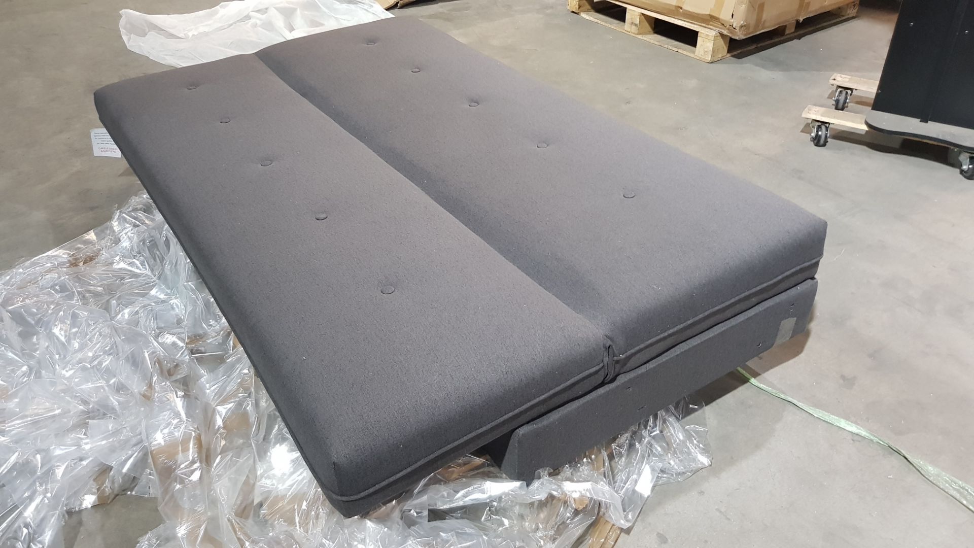 (92/P) RRP £325. Sindy Sofa Bed With Storage Charcoal. Sofa Bed With Ottoman Storage Concealed Be... - Image 10 of 18