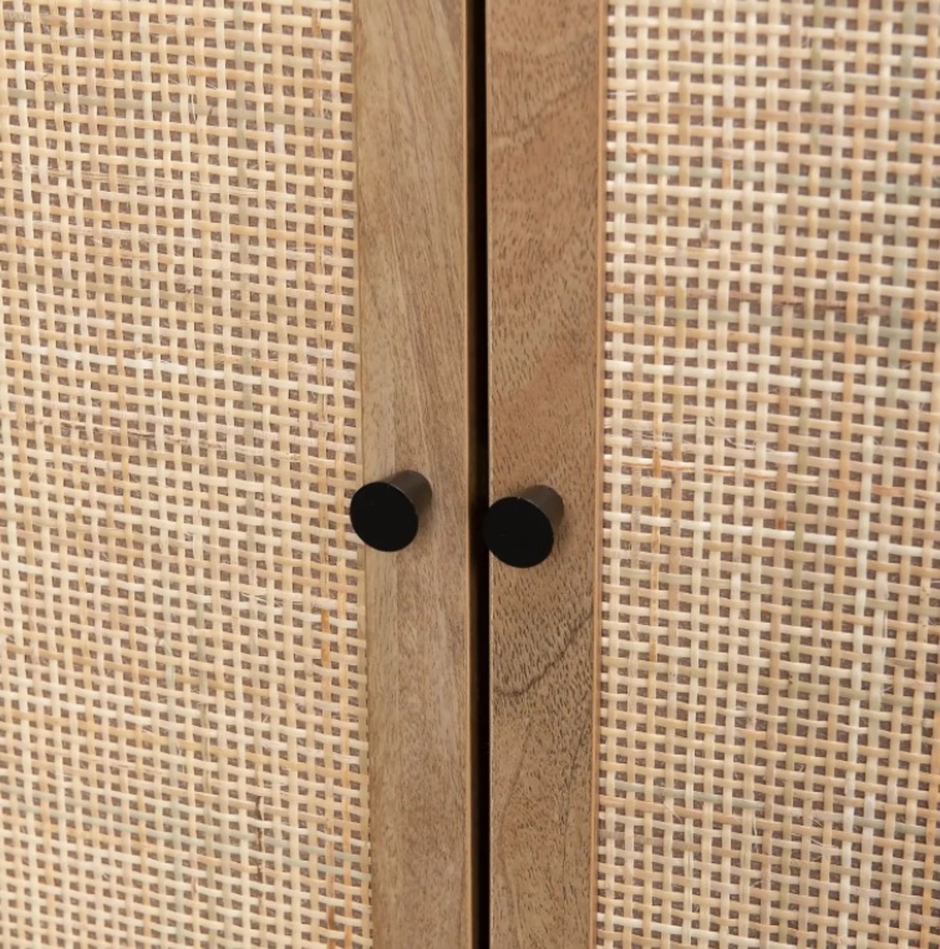 (90/2H) Kubu Rattan Large Sideboard. Woven Cane Detailing, Wood-Effect Finish, Metal Handles, Fea... - Image 5 of 9
