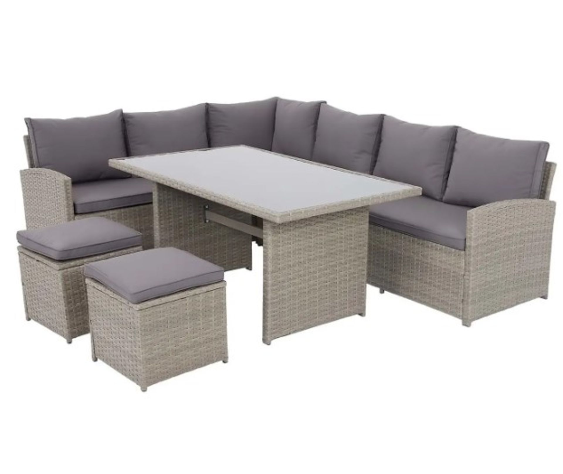 (21/P) RRP £850. Matara Grey Rattan Corner Garden Sofa Set. Ideal For Both Indoor And Outdoor Use... - Image 2 of 8