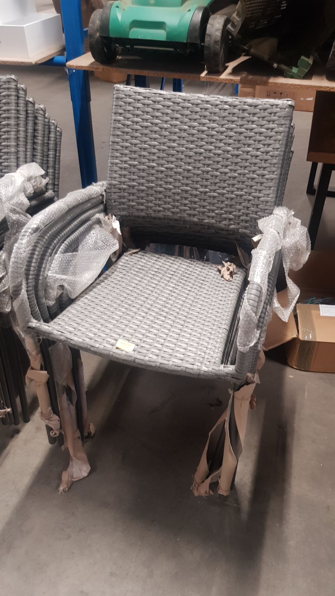 (57/5E) 7x Bambrick Stacking Chair Grey. (All Units Appears As New). - Image 4 of 4