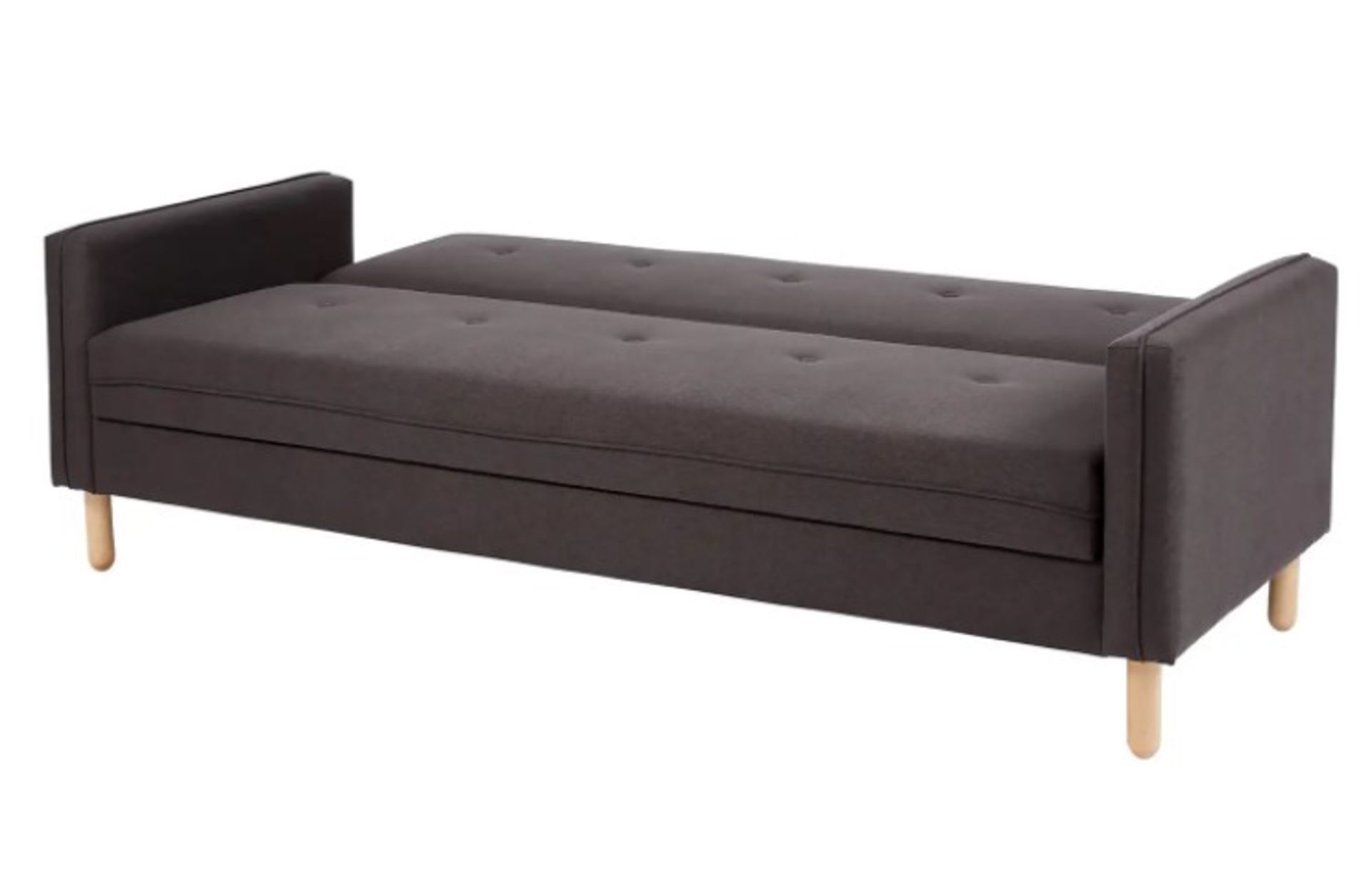 (92/P) RRP £325. Sindy Sofa Bed With Storage Charcoal. Sofa Bed With Ottoman Storage Concealed Be... - Image 5 of 18