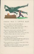 Double Sided Guinness Print 1934 ""There Was A Little Man" "A Genuine Double Sided Lithographed