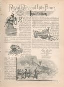 RNLI 4-Page Victorian 1888 Antique Supplement