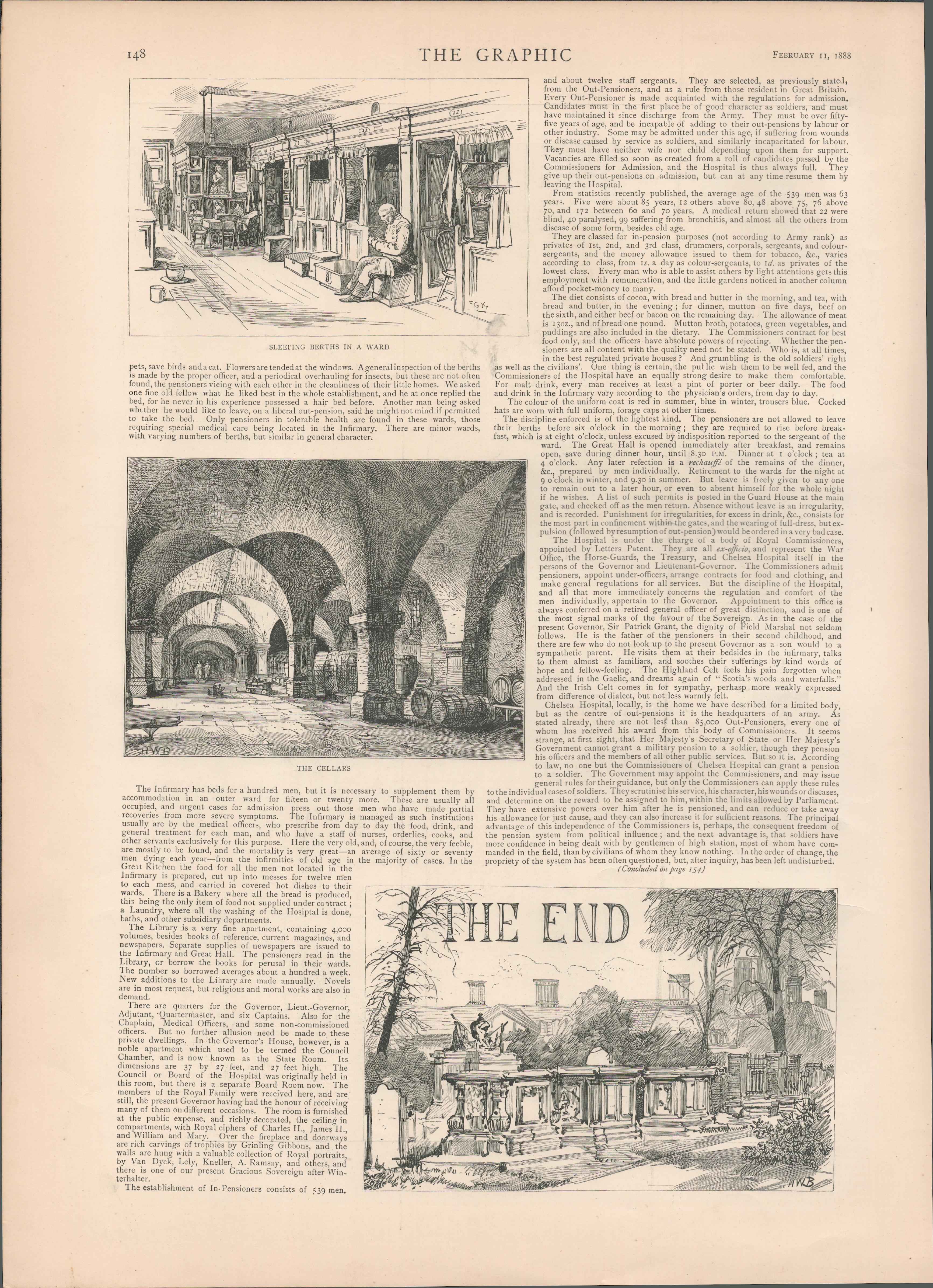 Antique 1888 Chelsea Pensioners & Hospital 4-Page Supplement - Image 4 of 4