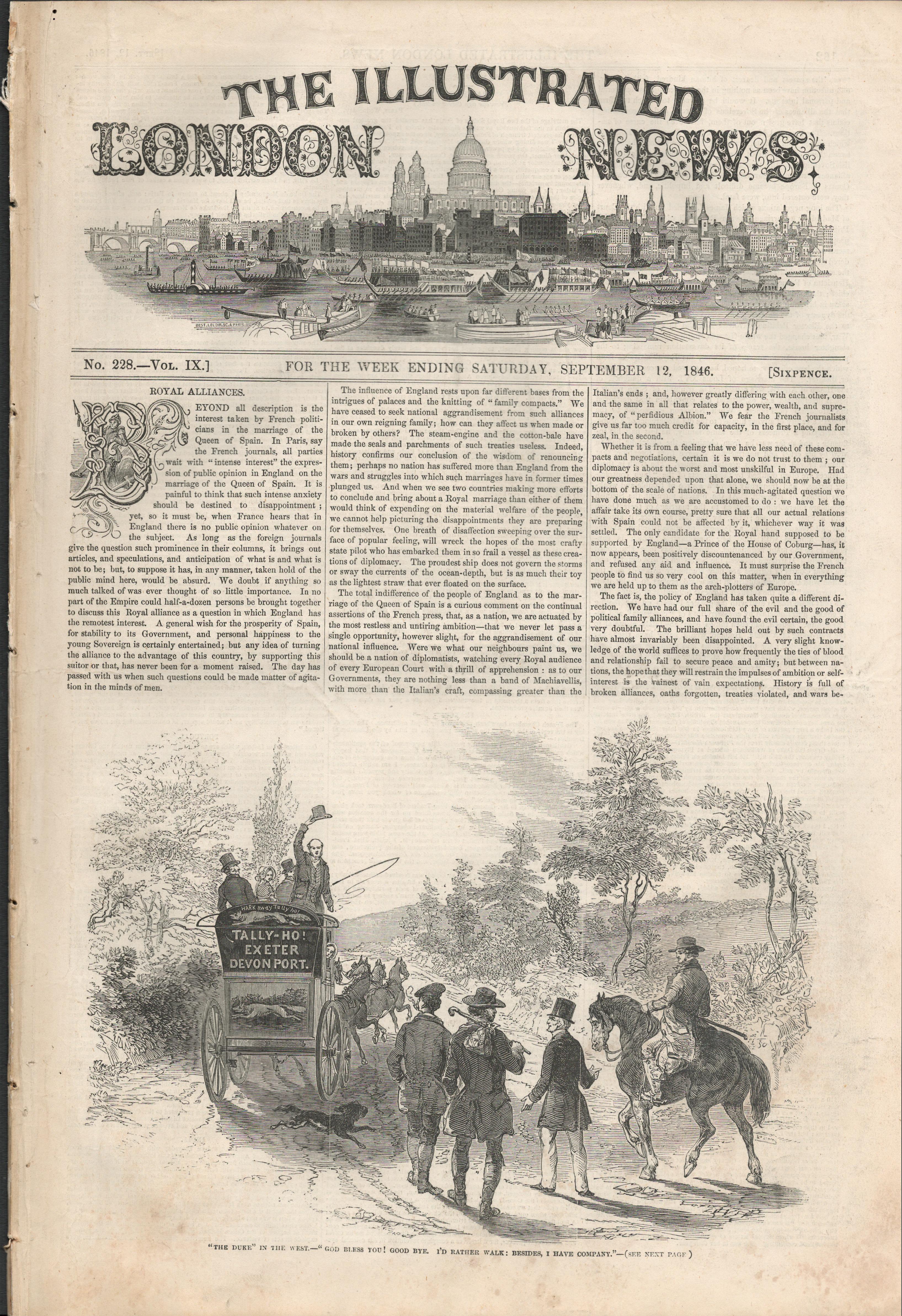 Victorian View Of Jersey 1846 Antique Newspaper - Image 7 of 7