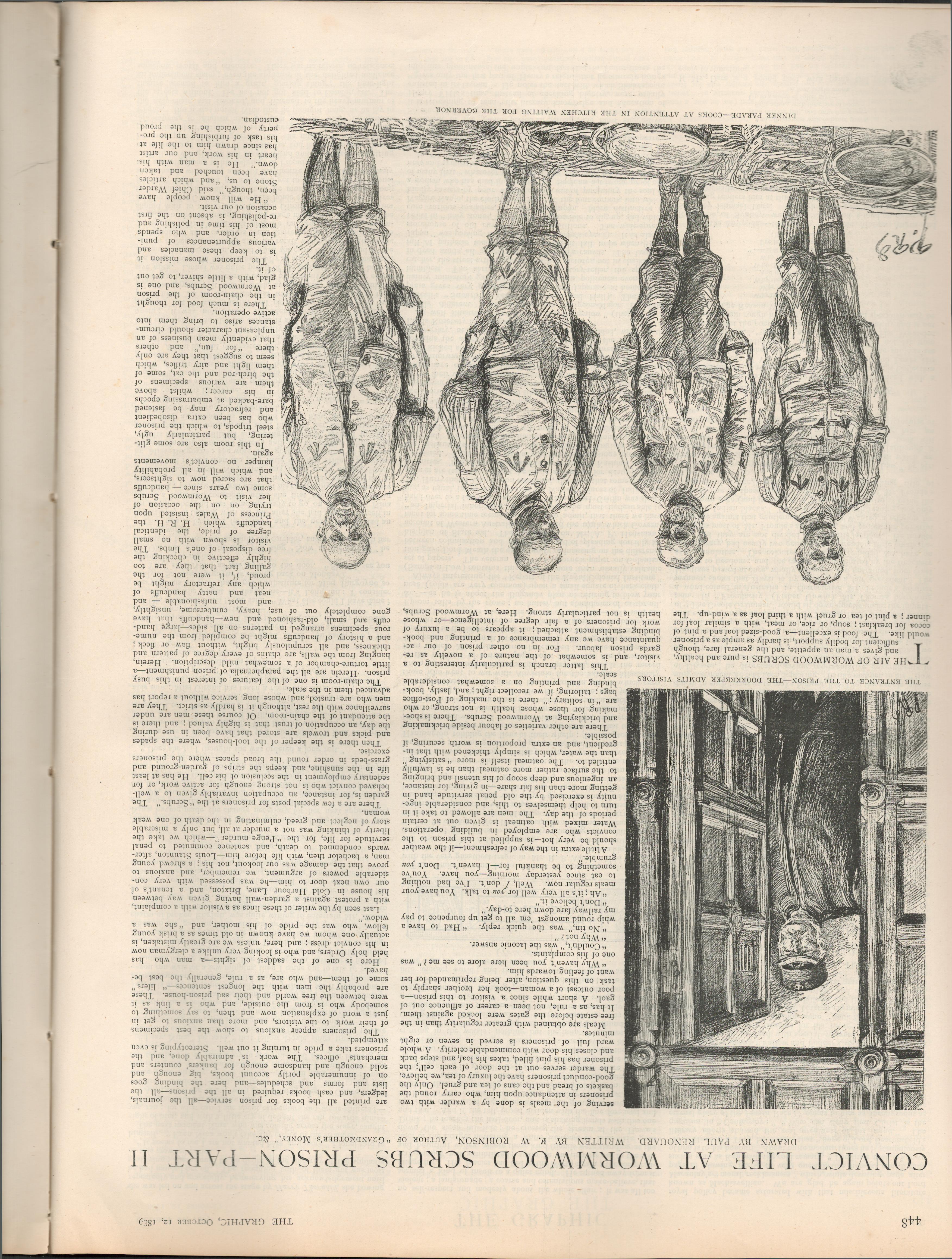 Victorian Antique 1899 View of Wormwood Scrubs Prison 2. - Image 2 of 2