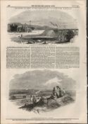 1847 Opening Southampton & Dorchester Railway Antique Newspaper