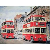 Reproduction Large Trams & Buses Metal Sign ""Belfast Trolley Bus" "Reproduction Large Trams & Buses