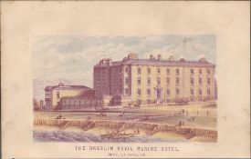 Chromolithographed Antique 1871 Plate Breslin Hotel Bray Co Wicklow.