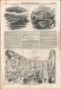 Opening Lancaster & Carlisle Railway Antique 1846 Newspaper