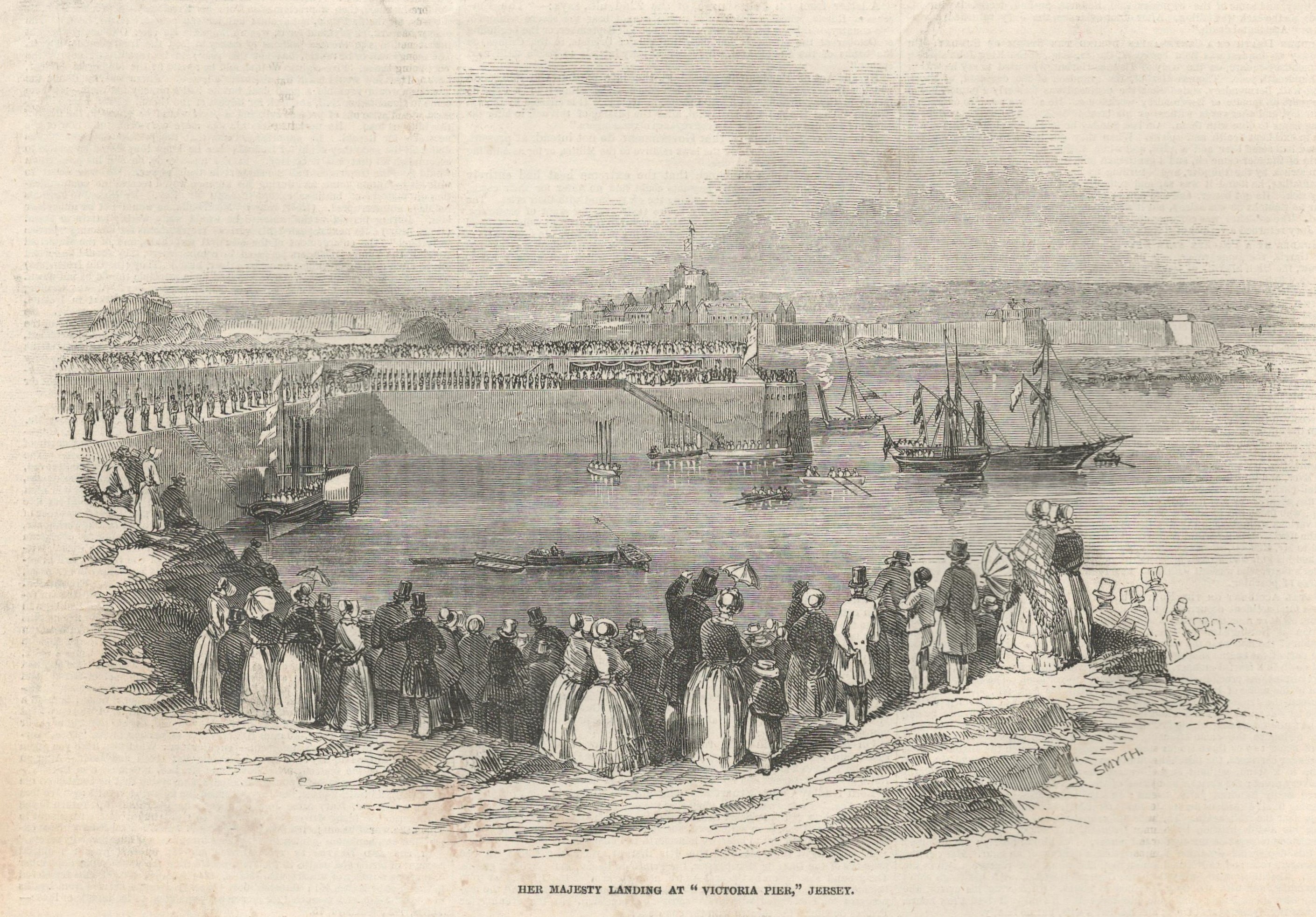 Victorian View Of Jersey 1846 Antique Newspaper - Image 4 of 7