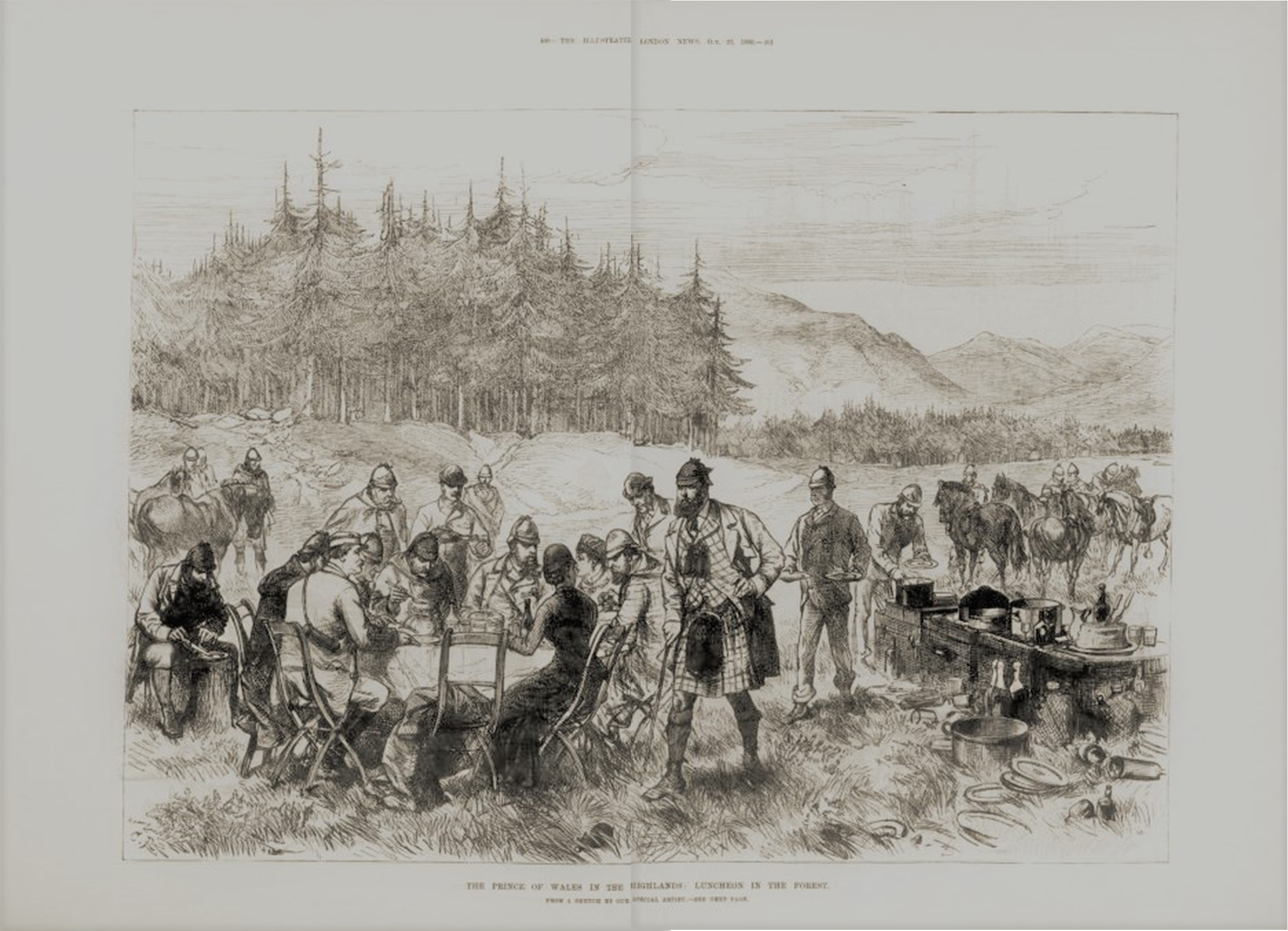 Royal Visit In the Highlands 1880 Antique Victorian Newspaper - Image 2 of 3