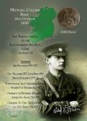 Michael Collins 1890 Birth Penny Metal Montage 100th Anniversary of His Death.