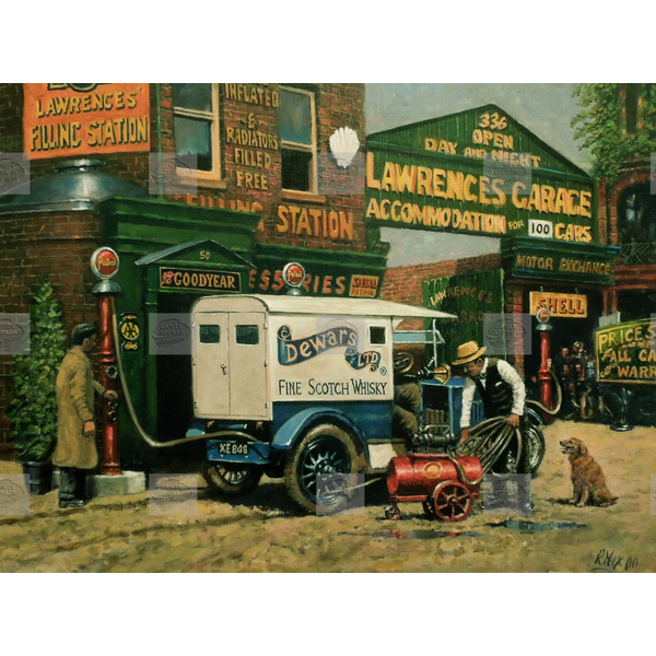 Ford Model T Refuelling Local Village Garage Metal Sign Vintage Reproduction Designed Commercial