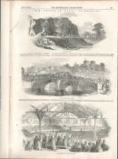 Antique 1850 The Eisteddfod in Rhuddlan Castle Newspaper