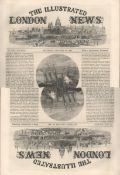 The Great Floods of 1866 in England Antique Newspaper