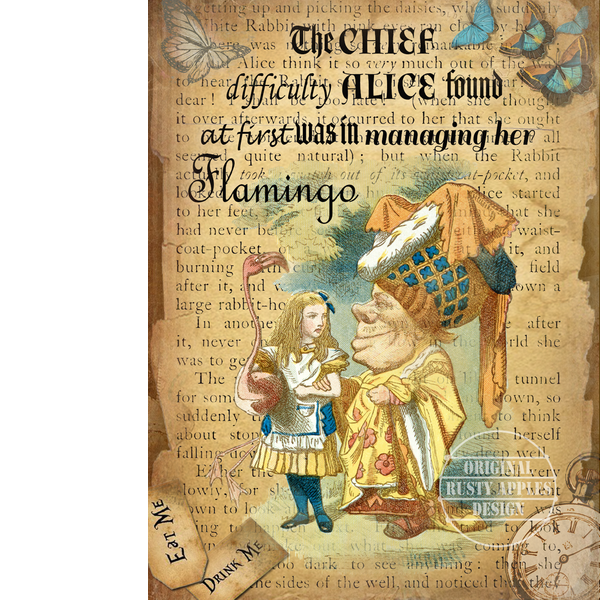 Alice In Wonderland Large Metal Sign "" The Chief & Alice""