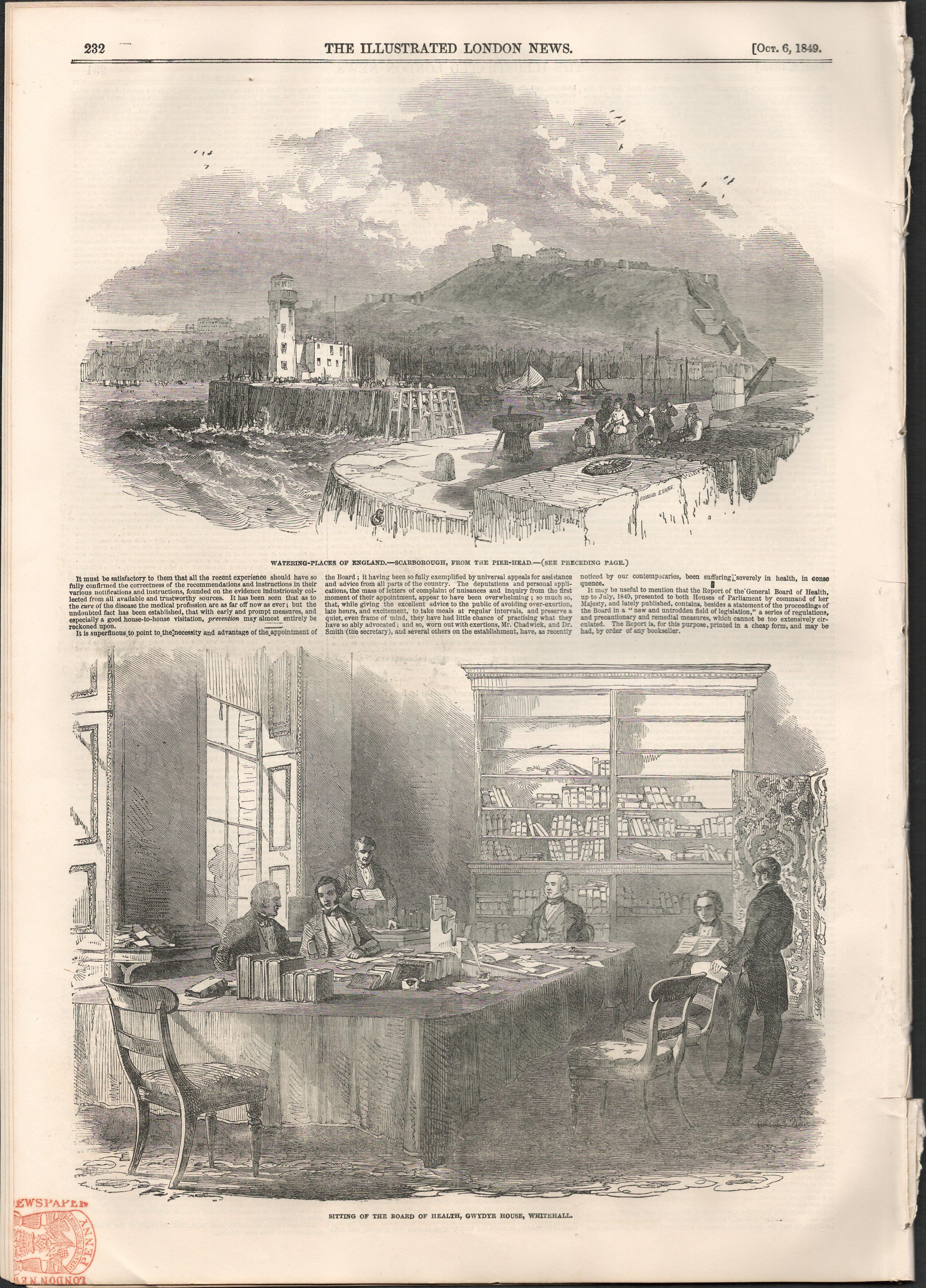 Return Of Queen Victoria The Highland Tour Antique Newspaper 1849. - Image 2 of 4