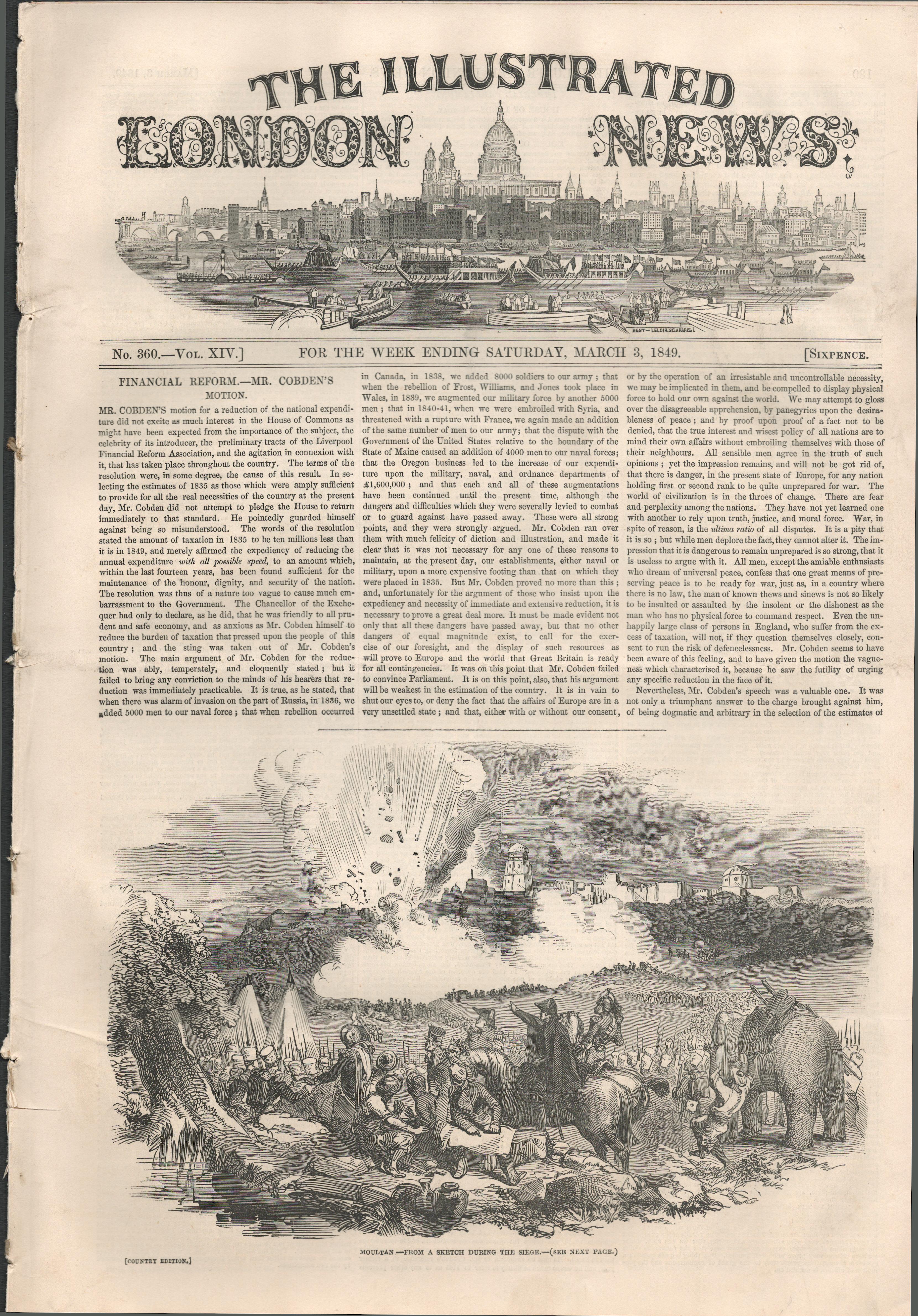 Wreck of The ""Newcastle"" Coast of Whitby 1849 Newspaper - Image 2 of 2