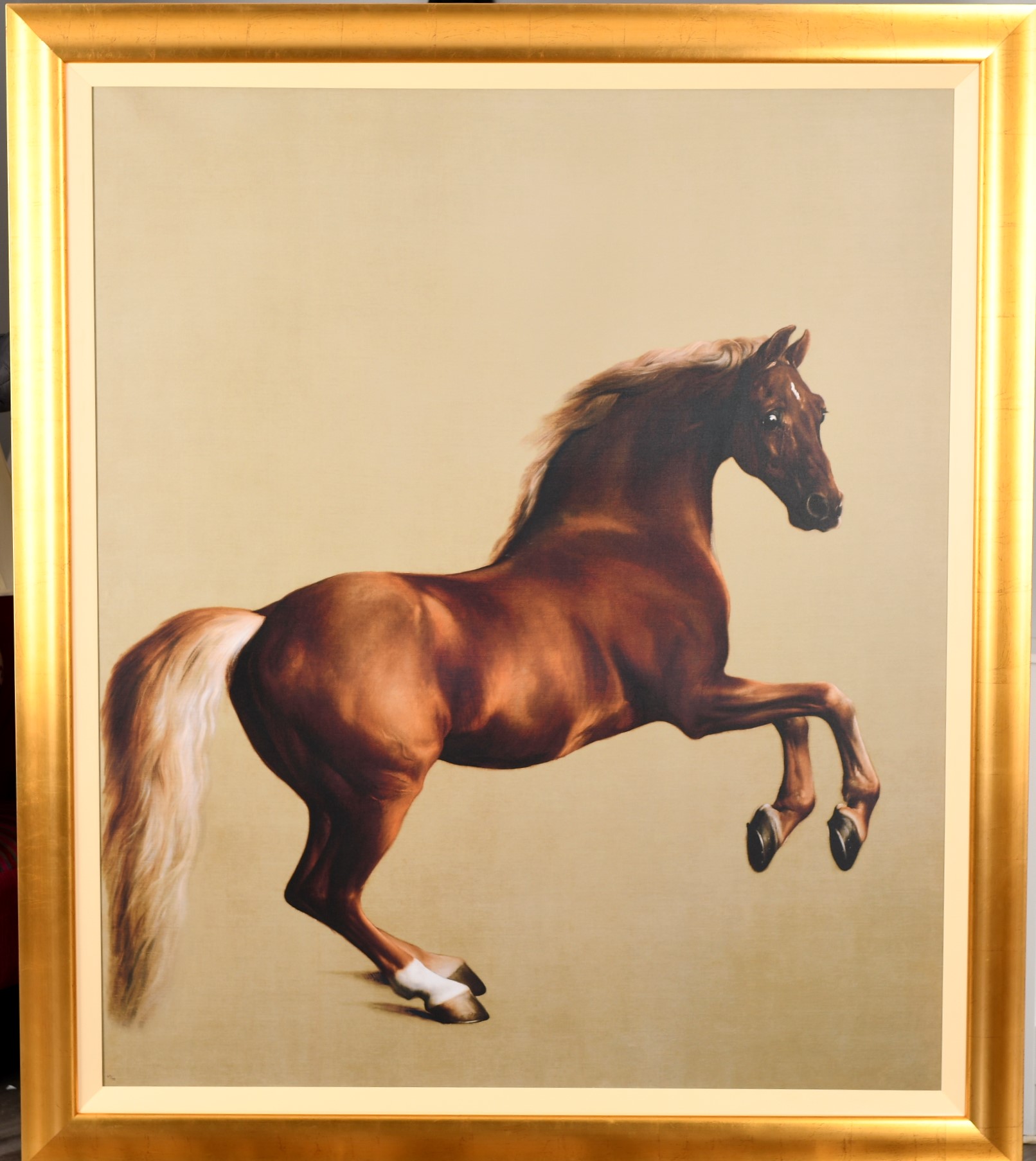 Stunning 6ft x 5ft George Stubbs """"Whistlejacket"""" Limited Edition on Canvas.