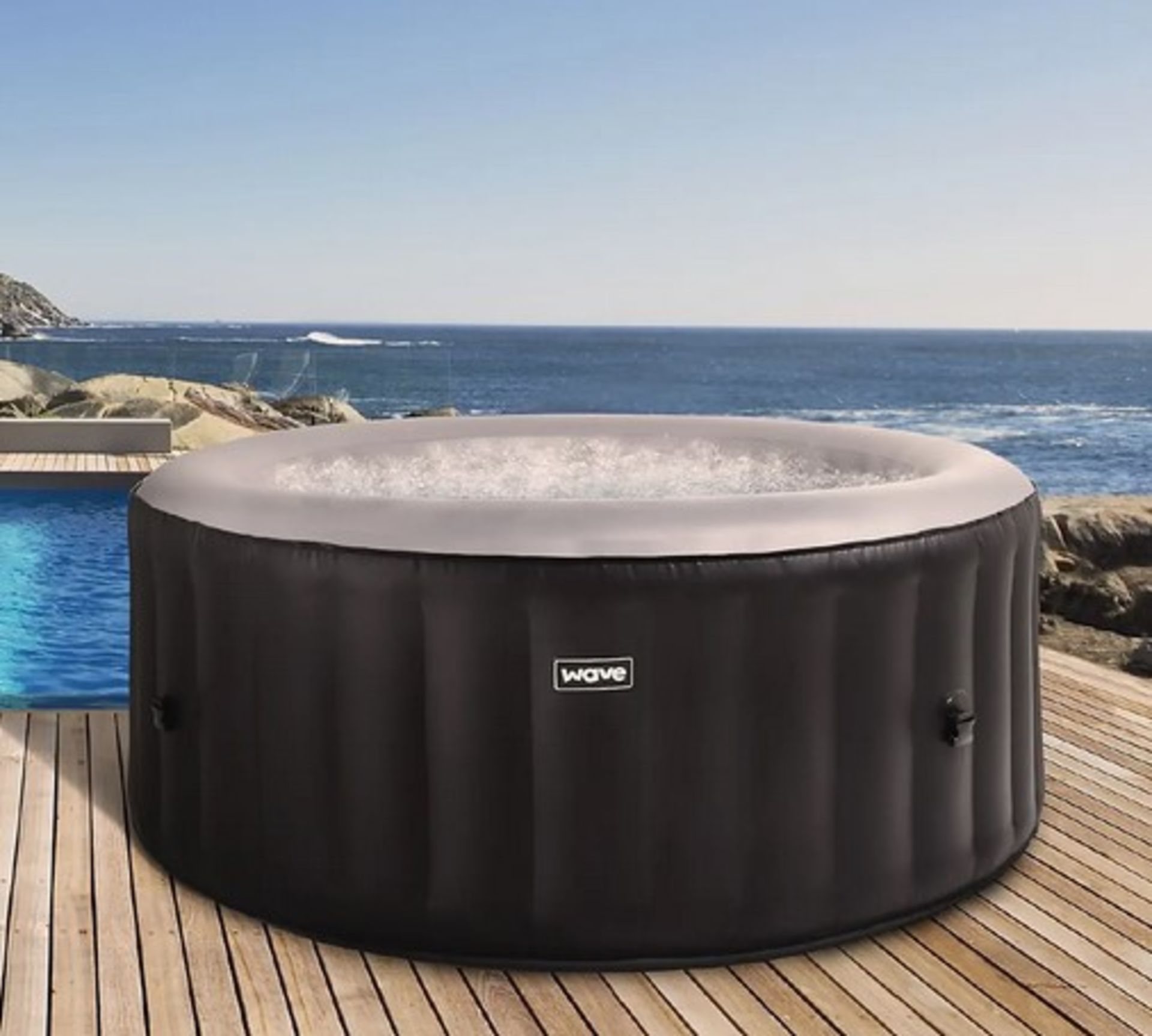 (22/Mez) RRP £455. Wave Atlantic 4 Person Hot Tub Solid Black With Pump. (Unchecked Direct Wareho... - Image 2 of 3