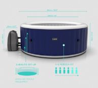 (1/Mez) RRP £520. Wave Atlantic Plus 6 Person Hot Tub Solid Blue With Pump. (Unchecked Direct War...