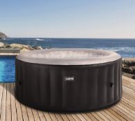 (20/Mez) RRP £455. Wave Atlantic 4 Person Hot Tub Solid Black With Pump. (Unchecked Direct Wareho...