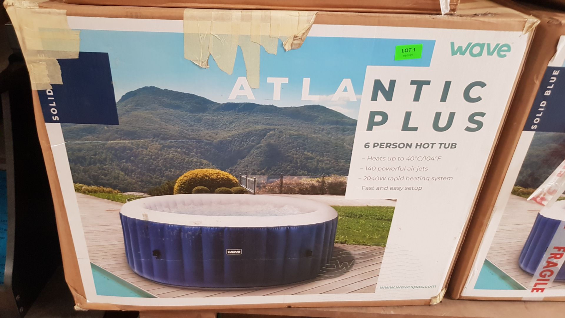 (1/Mez) RRP £520. Wave Atlantic Plus 6 Person Hot Tub Solid Blue With Pump. (Unchecked Direct War... - Image 2 of 4