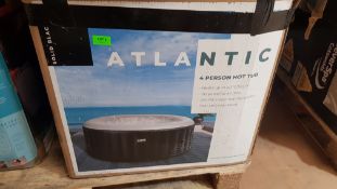(8/Mez) RRP £455. Wave Atlantic 4 Person Hot Tub Solid Black With Pump. (Unchecked Direct Warehou...