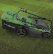 (109/Mez) RRP £129. Powerbase 1800W Electric Rotary Lawn Mower 41cm.