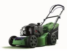 (53/Mez) RRP £249. Powerbase 41cm 125cc Self Propelled Petrol Lawn Mower. (Contents Appear Unused...