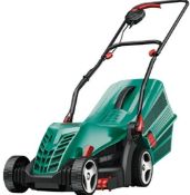 (93/Mez) RRP £119. Bosch Rotak 34-13 Rotary Lawnmower. (Appears Unused, Damaged Box)