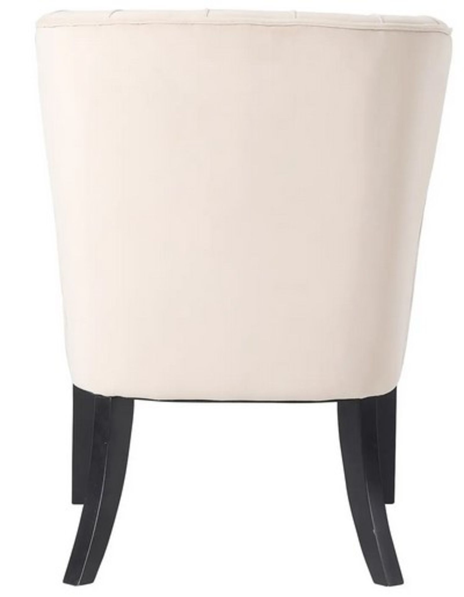 (63/Mez) RRP £145. Sadie Velvet Occasional Chair Ivory. Button Backrest, Piped Edge Detailing. Ac... - Image 5 of 7