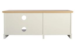 (79/Mez) RRP £145. Diva TV Unit Ivory. (L120x W44x H47cm).