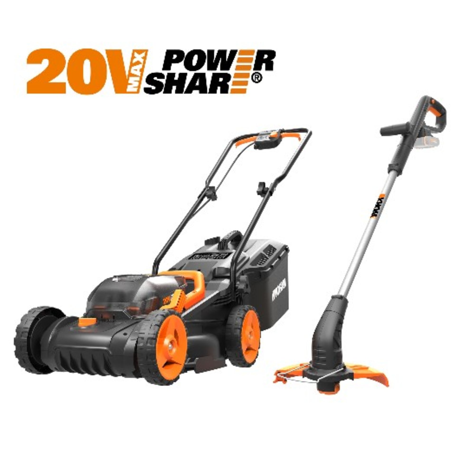 (48/Mez) RRP £269. Worx 40V IntelliCut 34cm Cordless Lawn Mower & 2-In-1 Grass Trimmer/Edger. Lot... - Image 4 of 5