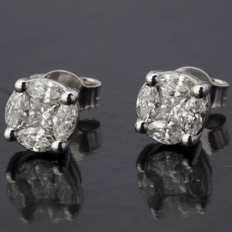 Certificated 14K White Gold Diamond Earring / Total 0.66 ct - Image 2 of 7