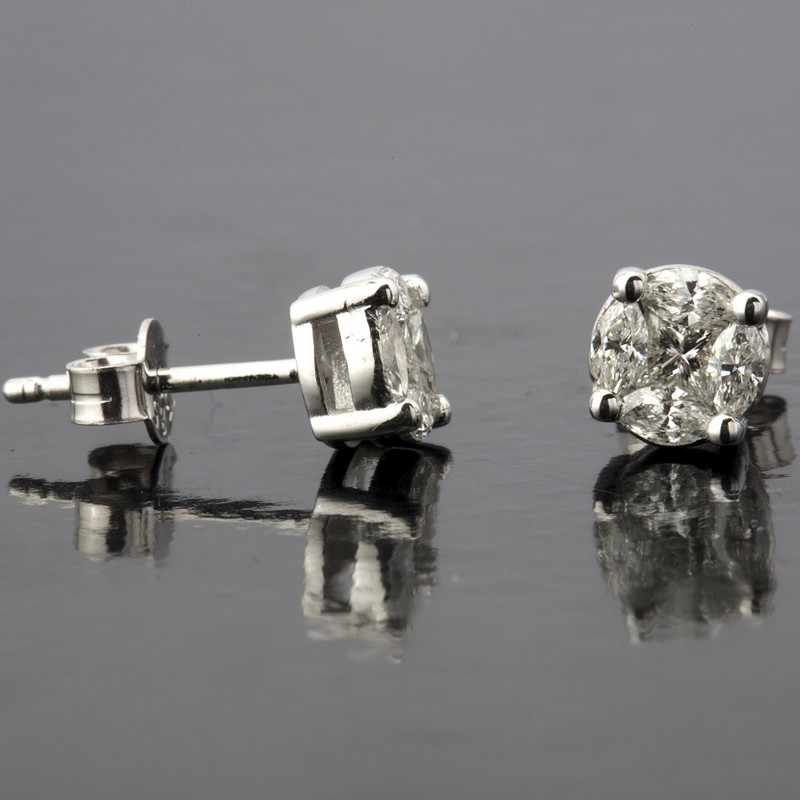 Certificated 14K White Gold Diamond Earring / Total 0.66 ct - Image 7 of 7