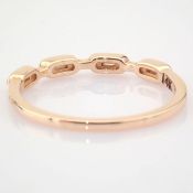 Certificated 14K Rose/Pink Gold Diamond Ring / Total 0.11 ct