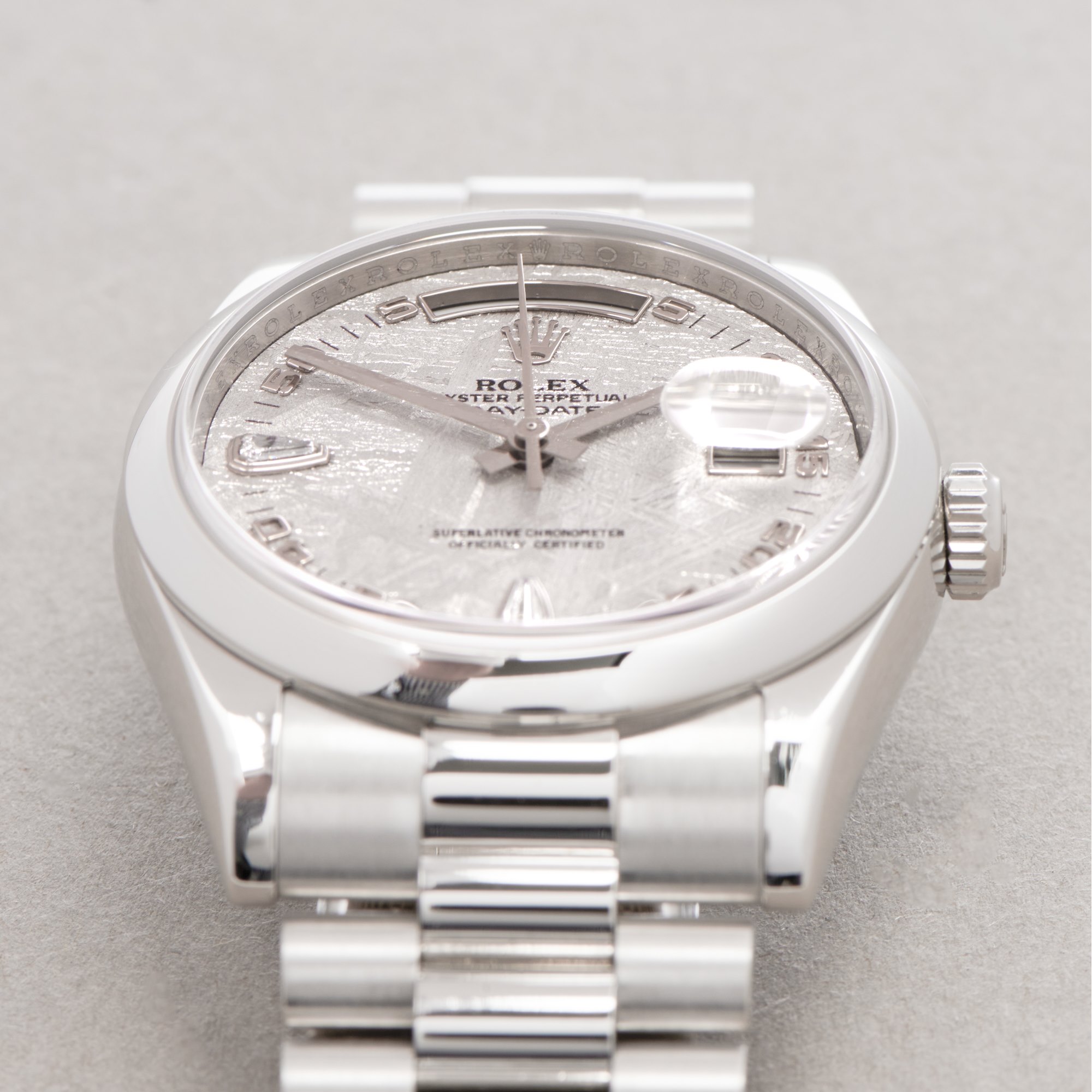 Rolex Day-Date 36 Meteorite Dial Platinum Watch 118206 - Image 7 of 10