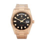 Rolex Day-Date 36 Diamond Dot 18K Yellow Gold Watch 118238
