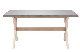 (68/Mez) RRP £500. House Beautiful Carly Concrete Dining Table. (2x Boxes In Lot). (H75xW160xD90)