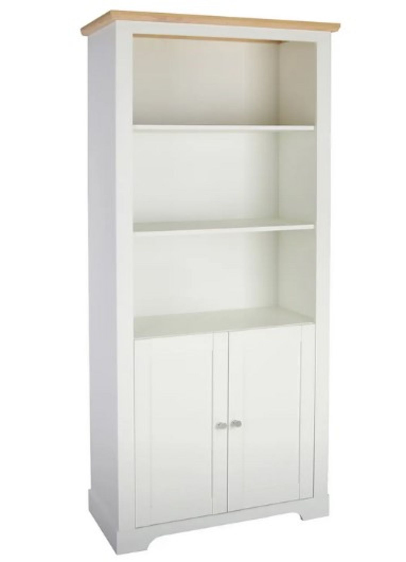 (16/Mez) RRP £175. Diva Bookcase Ivory and Oak. Two Tone Style. 3 Tiers of Shelves. (H180xW79xD39... - Image 2 of 3