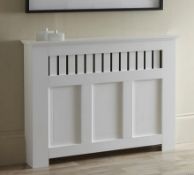 (115/Mez) RRP £80. Lloyd Pascal White Country Style Medium Radiator Cabinet. Country Style Front....