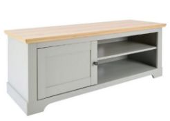 (163/Mez) RRP £145. Divine TV Unit Grey and Oak. Two Tone Design. 2 Shelves and 1 Door For Storag...