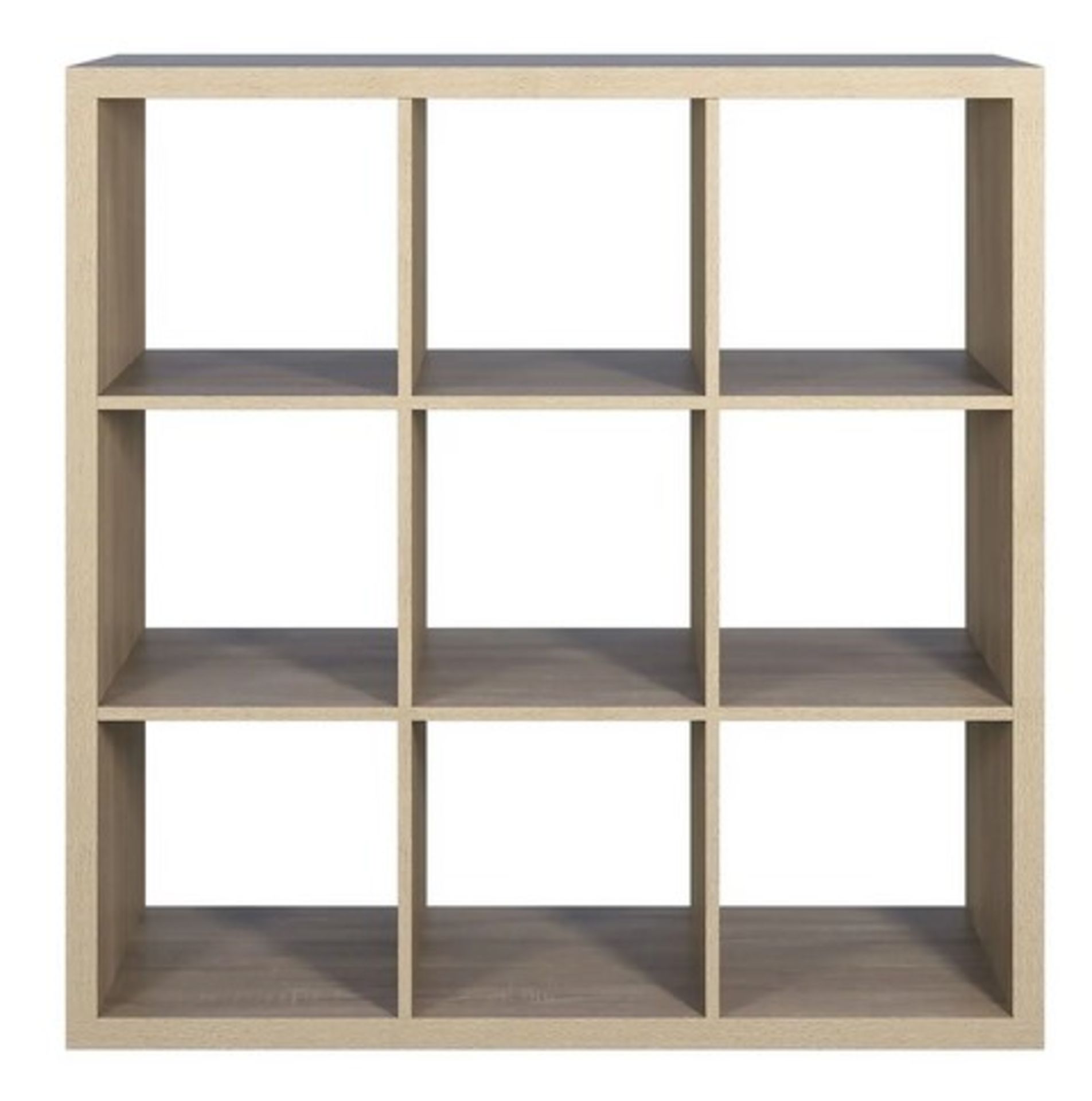 (27/Mez) 3x3 Cube Storage Unit Sanoma Oak Finish. 9 Separate Compartments. 15Kg Per Shelf Holding... - Image 3 of 4