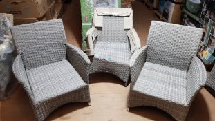 (178/Mez) 3x Hartington Florence Collection Arm Chair. (Main Bodies Only – No Cushions). (1x Chai...